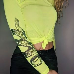 Fashion Nova Neon Snake Top